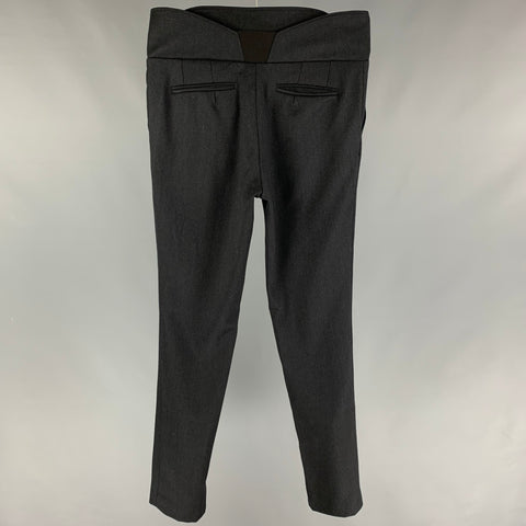 Vintage RAF SIMONS Fall 2016 Size 34 Black Wool High Waisted Dress Pants