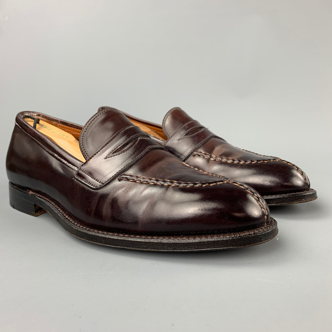 ALDEN Size 10 Color 8 Cordovan Leather Penny Loafers