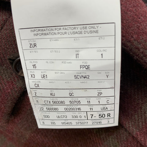 ERMENEGILDO ZEGNA Size 40 Brown Black Herringbone Wool Blend Sport Coat
