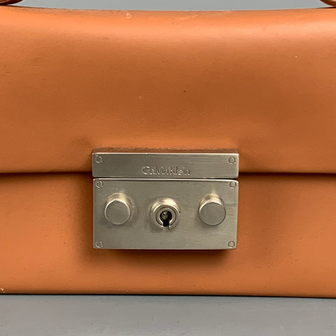 CALVIN KLEIN COLLECTION Tan Leather Rectangle Mini Bag