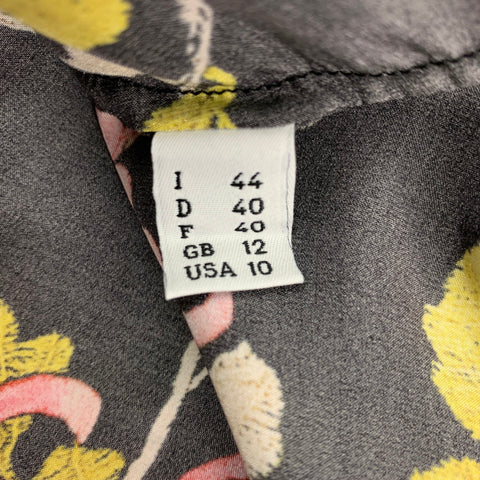 JEAN PAUL GAULTIER Size 10 Multi-Color Floral Silk Blouse