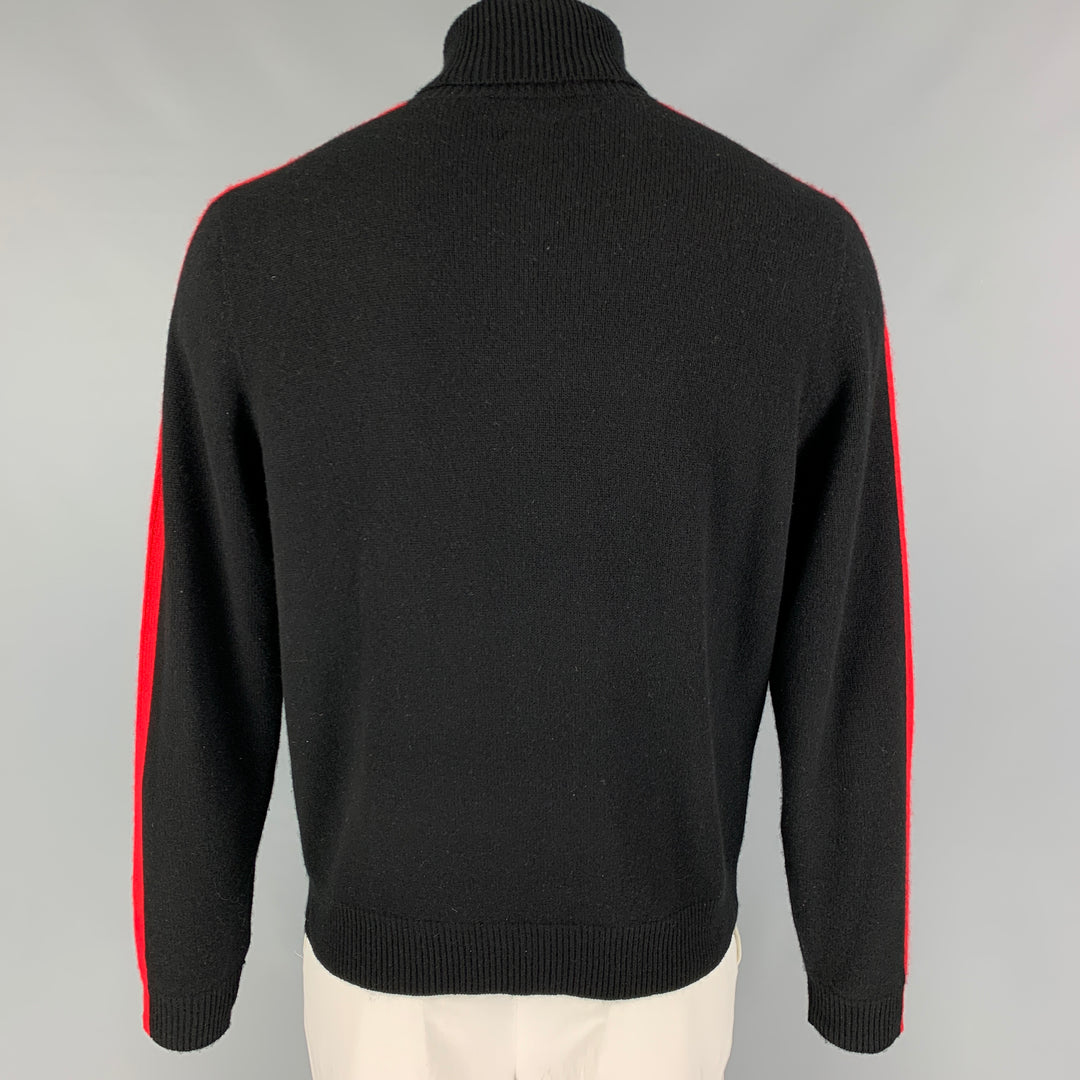 POLO by RALPH LAUREN Size L Black Red Cashmere Turtleneck Sweater