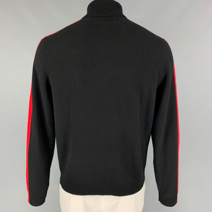 POLO by RALPH LAUREN Size L Black Red Cashmere Turtleneck Sweater