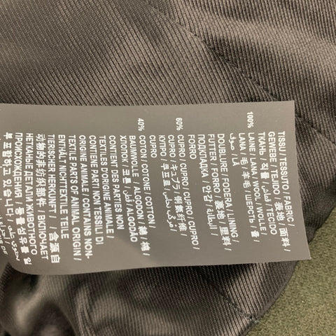 SAINT LAURENT Size 4 Dark Green Wool Cropped Military Jacket