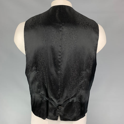 DOLCE &amp; GABBANA Talla 48 Chaleco abotonado de mezcla de lana negro