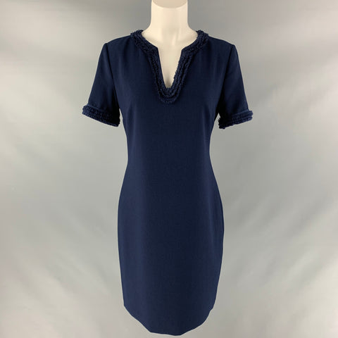TRINA TURK Robe à manches courtes en polyester bleu marine taille 2