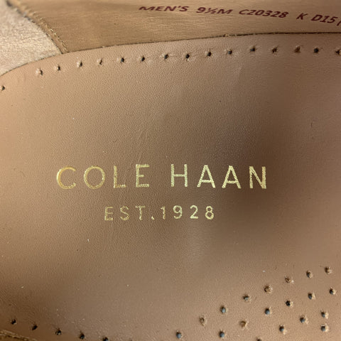 COLE HAAN Size 9.5 Tan Solid Leather Slip On Loafers