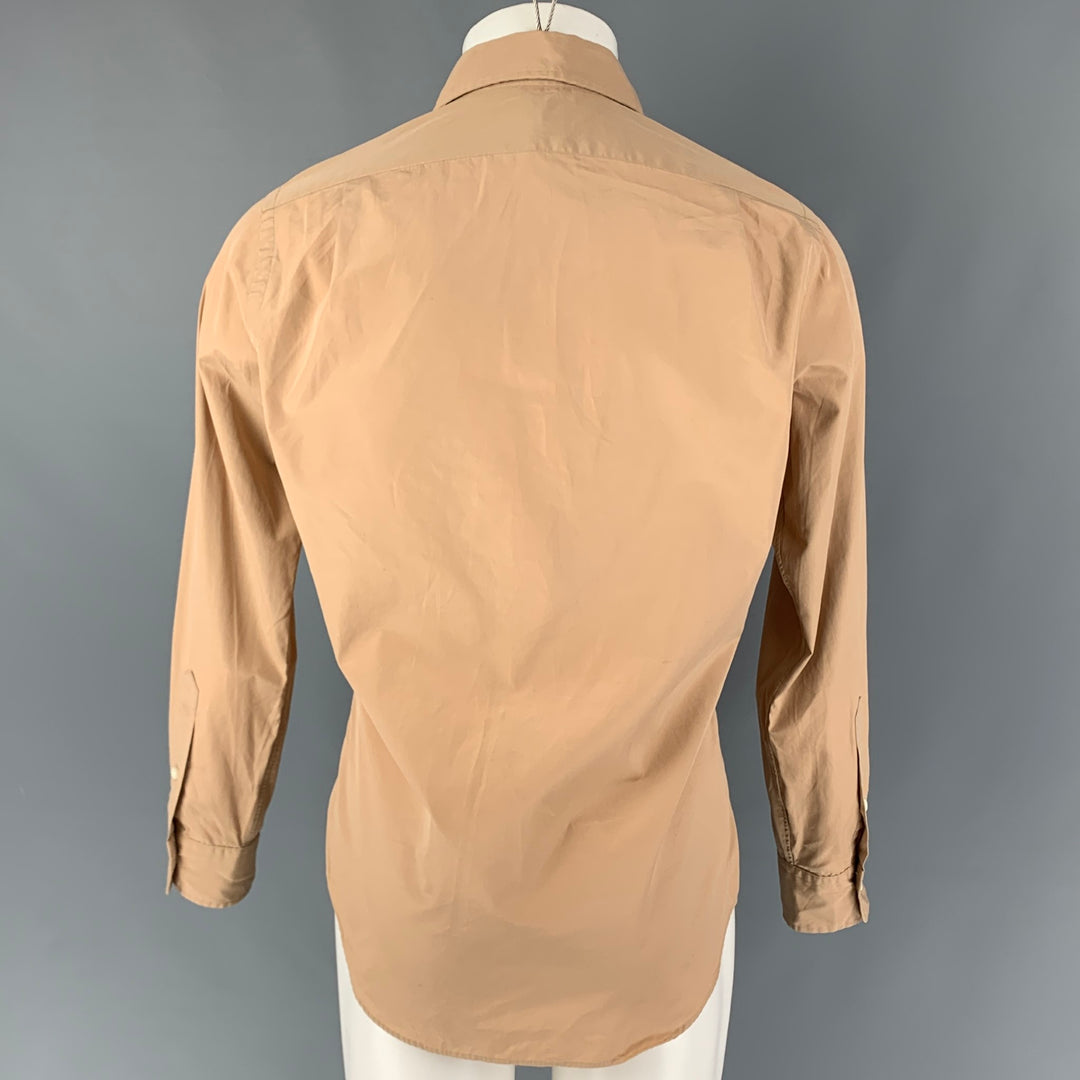 POLO by RALPH LAUREN Size S Tan Cotton Button Up Long Sleeve Shirt