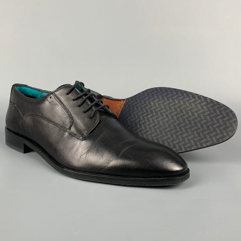 TED BAKER Taille 12 Chaussures à lacets en cuir noir