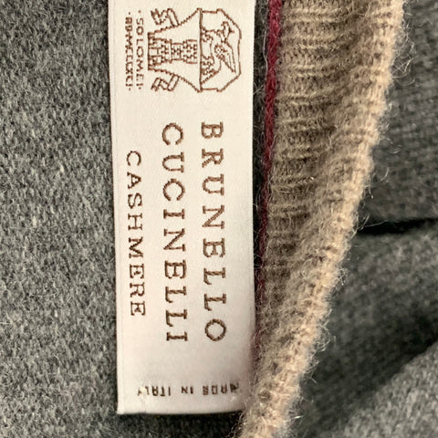 BRUNELLO CUCINELLI Size XS Gray Cashmere V-Neck Sweater