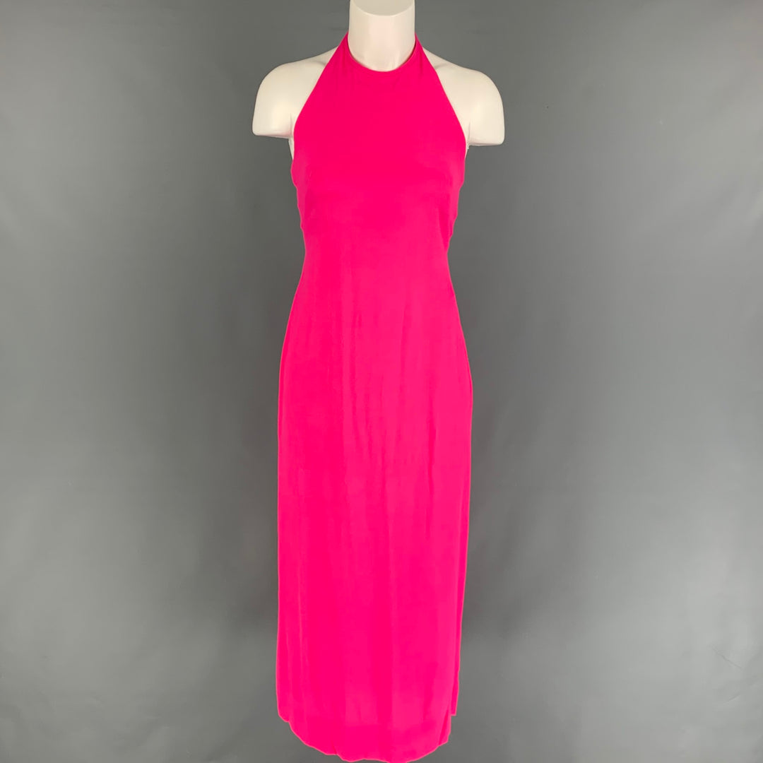 THREE GRACES Size S Pink Viscose Halter Shift Dress THREE GRACES Size S Pink Viscose Halter Shift Dress