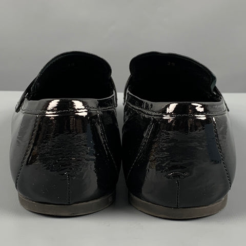 PRADA Size 9 Black Patent Leather Loafer Flats