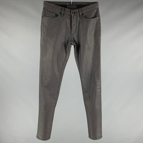 JOHN VARVATOS Taille 30 Jean Gris Argent Coton Elasthanne