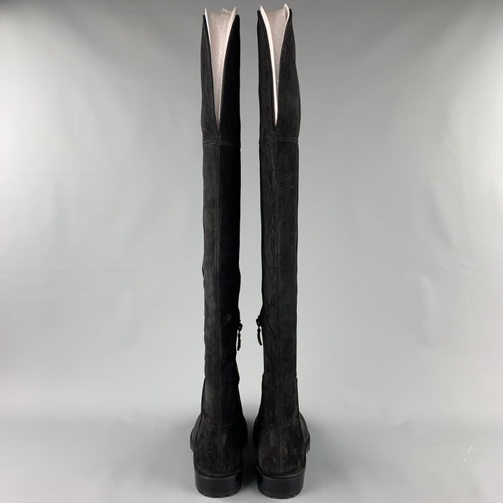 STUART WEITZMAN Amber Size 10 Black Suede Boots