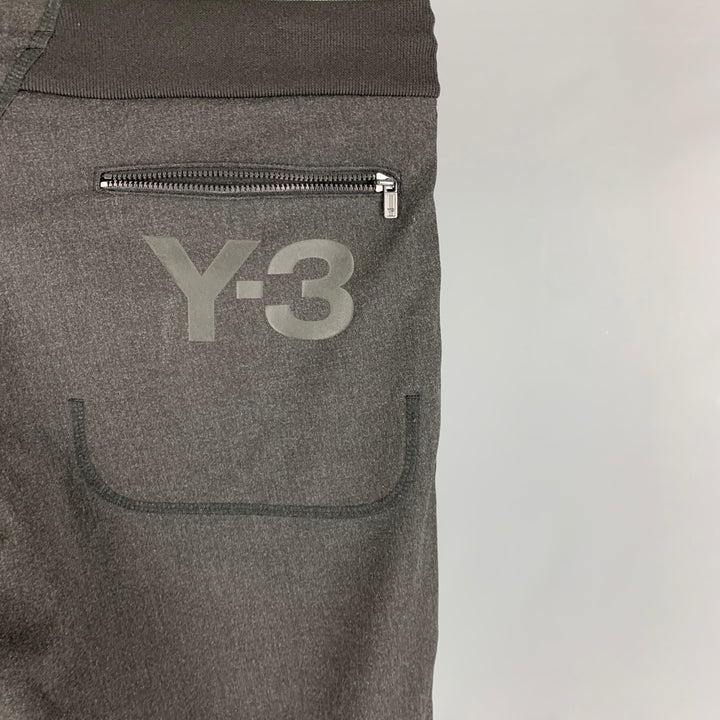 Y-3 Size M Grey Charcoal Polyester Blend Drawstring Casual Pants