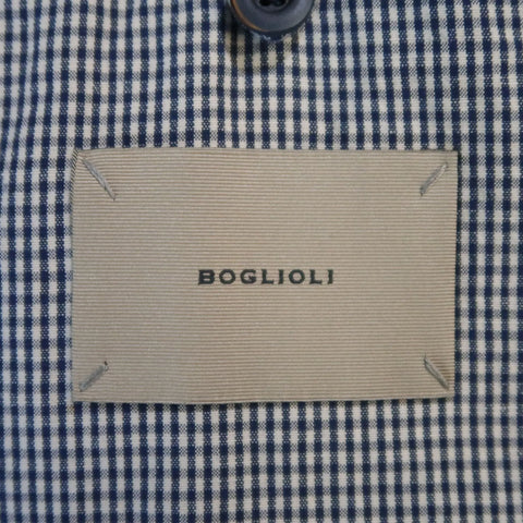 BOGLIOLI XXL 46 Black & White Checkered Cotton Sport Coat BOGLIOLI