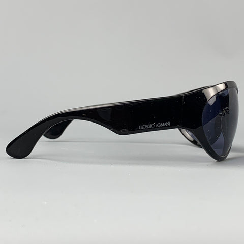 GIORGIO ARMANI Black Acetate Oval Sunglasses