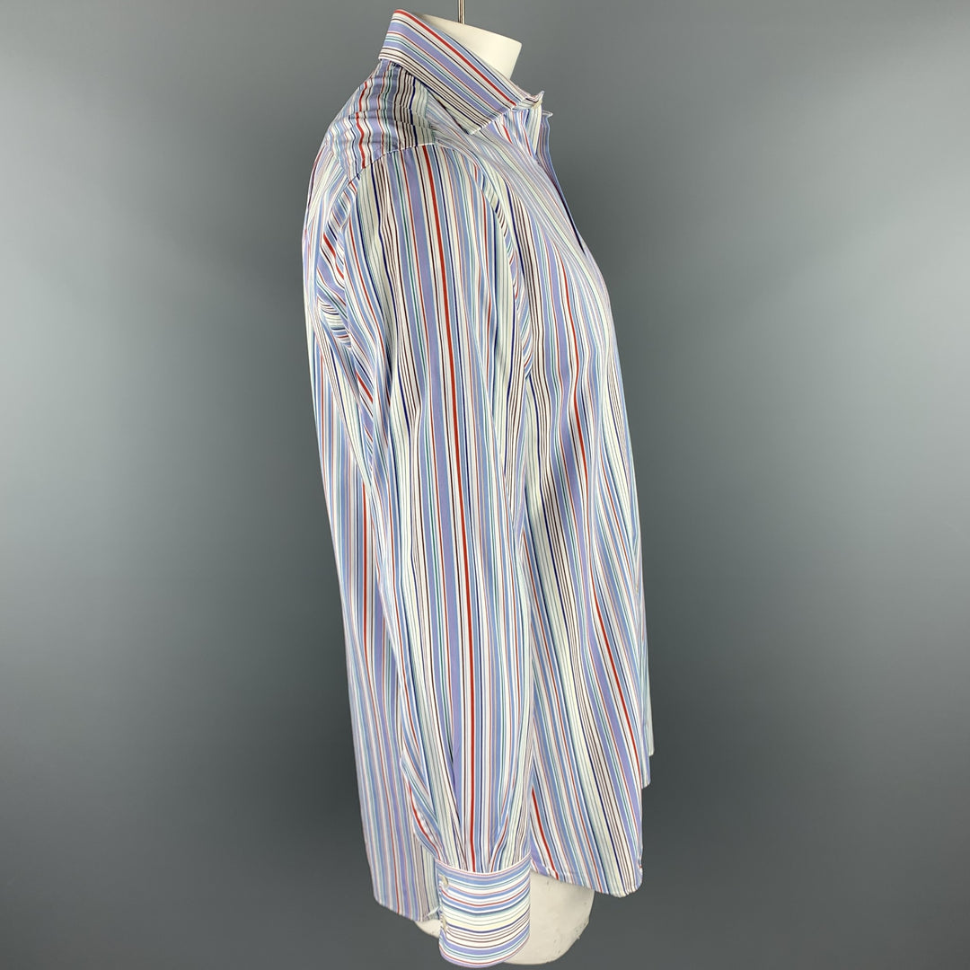THOMAS PINK Size M Multi-Color Stripe Cotton Button Up Long Sleeve Shirt