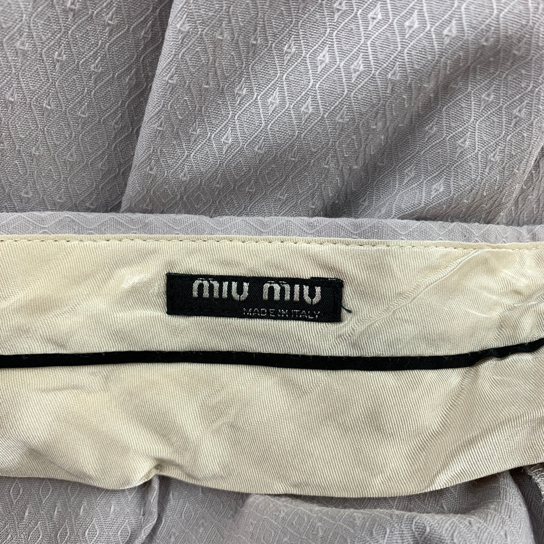 MIU MIU Size 33 Lavender Textured Cotton Dress Pants