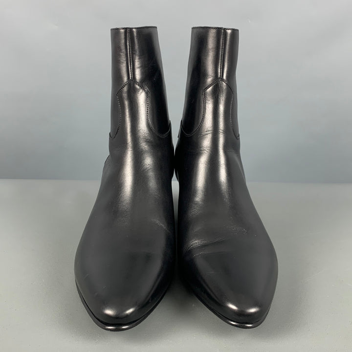 CELINE Size 8 Black Back Zip Boots
