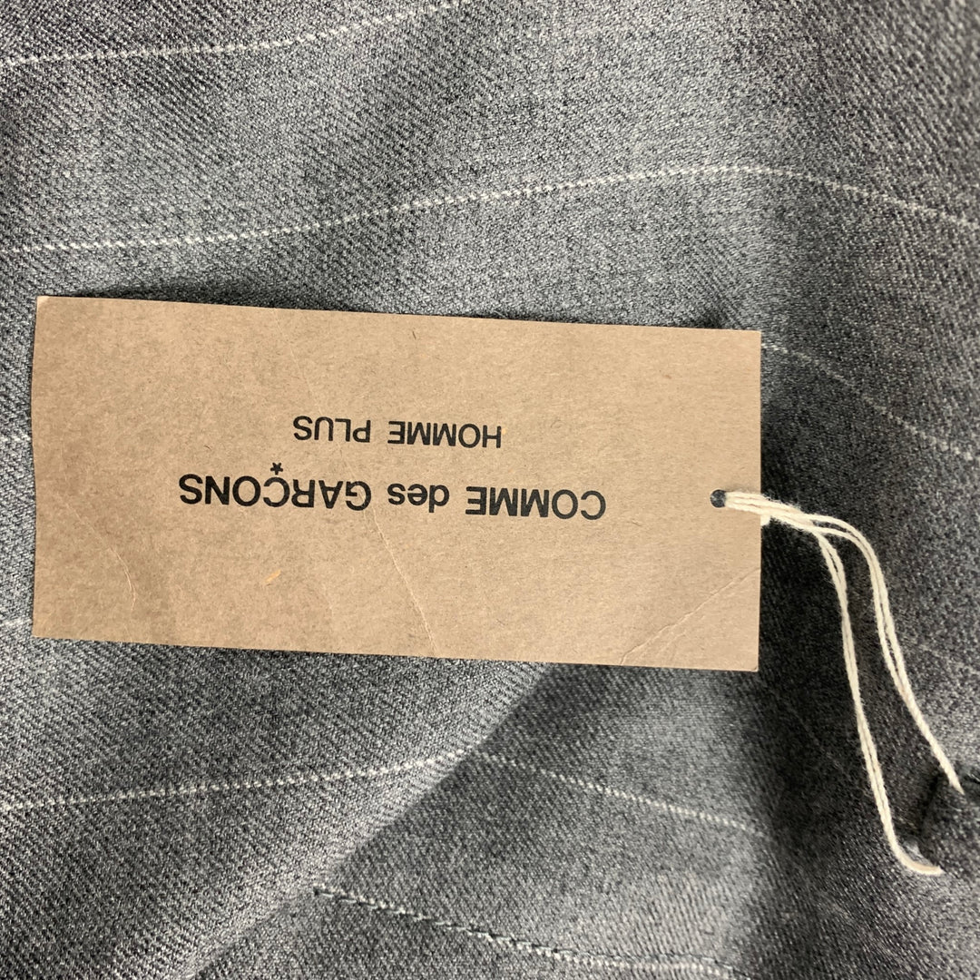 COMME des GARCONS HOMME PLUS Falda escocesa de lana con rayas de tiza gris talla M