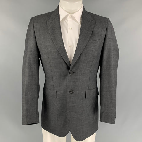 BURBERRY PRORSUM Size 36 Slate Grey Wool Peak Lapel Sport Coat