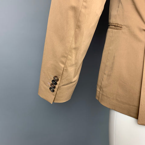 PAUL SMITH Soho Fit Size 40 Regular Tan Cotton Notch Lapel Sport Coat
