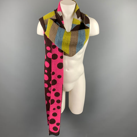WALTER VAN BEIRENDONCK Multi-Color Wool Print Scarf