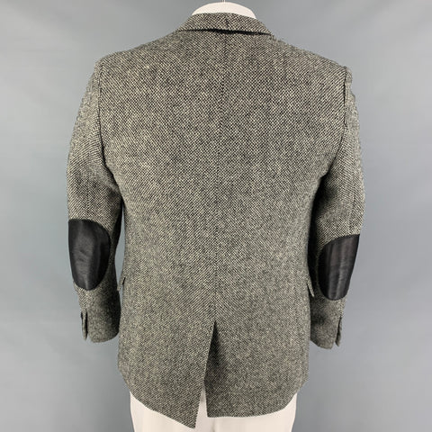 SAINT LAURENT Size M Grey Heather Virgin Wool Notch Lapel Sport Coat