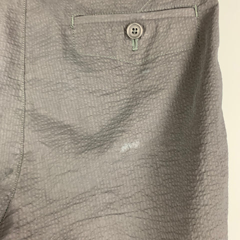 HELMUT LANG Size 30 Black Seersucker Elastane Blend Flat Front Casual Pants