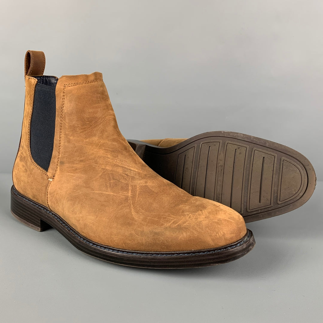 COLE HAAN Size 8 Brown Suede Waterproof Chelsea Boots