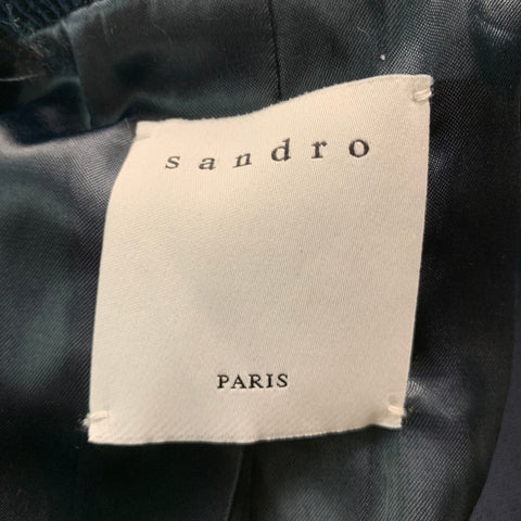 SANDRO Size 38 Navy Corduroy Cotton Notch Lapel Suit