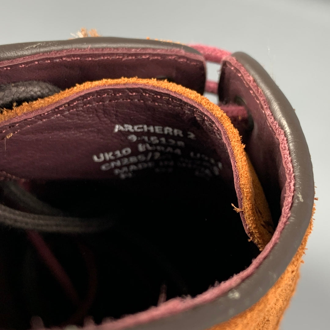 TED BAKER Size 11 Brown Perforated Leather Wingtip Lace Up Shoes