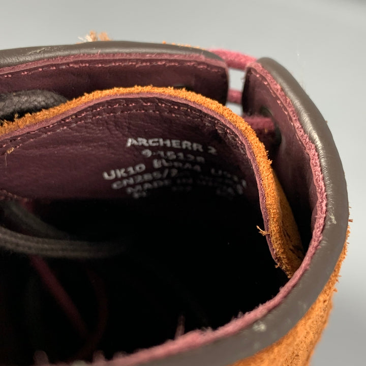 TED BAKER Size 11 Brown Perforated Leather Wingtip Lace Up Shoes