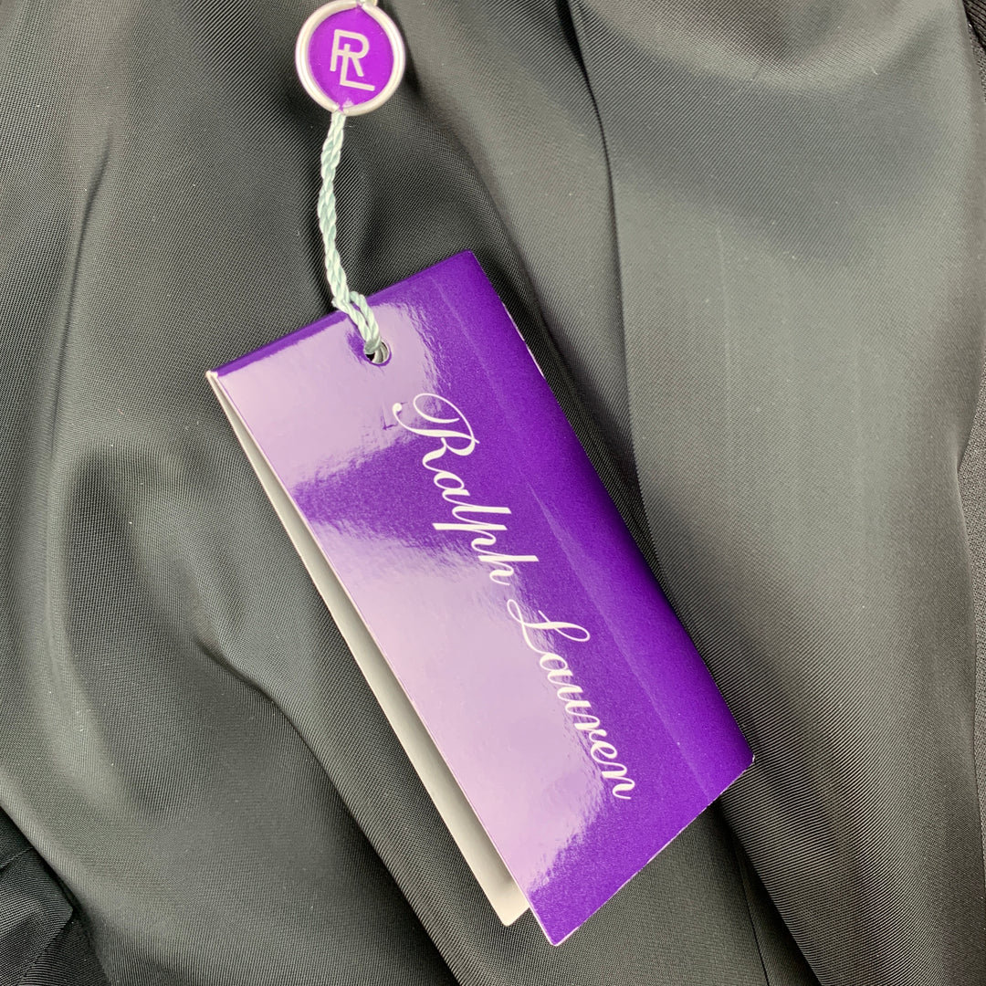 RALPH LAUREN Purple Label Talla 38 Traje corto con solapa de muesca de lana negra