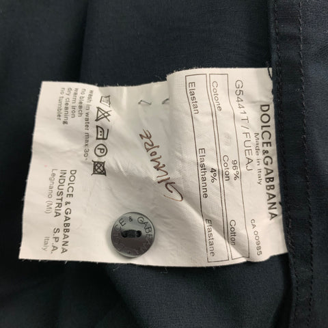 DOLCE & GABBANA Gold Size L Black Cotton Long Sleeve Shirt