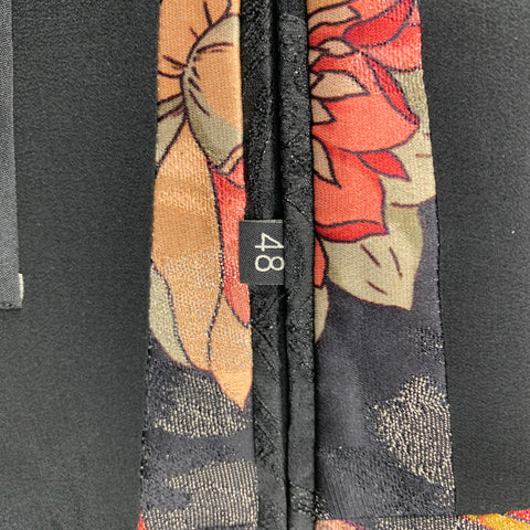 ETRO Size 38 Multi-Color Print Viscose Blend Peak Lapel Sport Coat