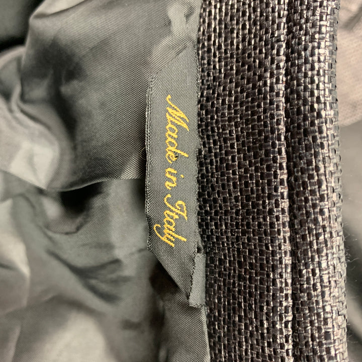 J. LINDEBERG Size 42 Regular Black Woven Polyamide / Cotton Sport Coat
