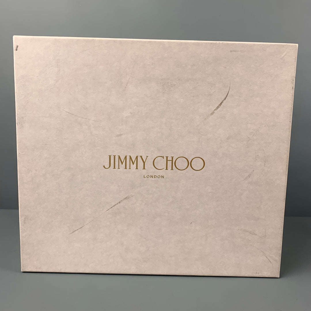 JIMMY CHOO Size 8 Black Leather Quilted Wedge Boots
