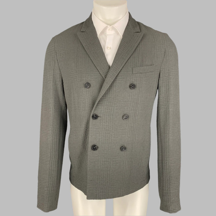 EMPORIO ARMANI Size 40 Slate Textured Sport Coat