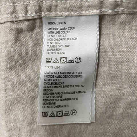 TOMMY BAHAMA Size M Beige Linen Button Up Short Sleeve Shirt