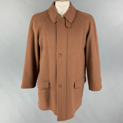 BURBERRY LONDON Size XL Brown Not Listed Zip & Buttons Coat