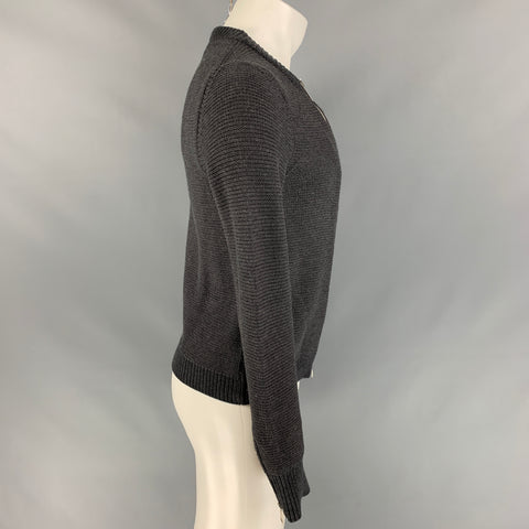 BURBERRY PRORSUM by Christopher Bailey Spring 2011 Size S Grey Merino Wool / Cotton Cardigan Jacket