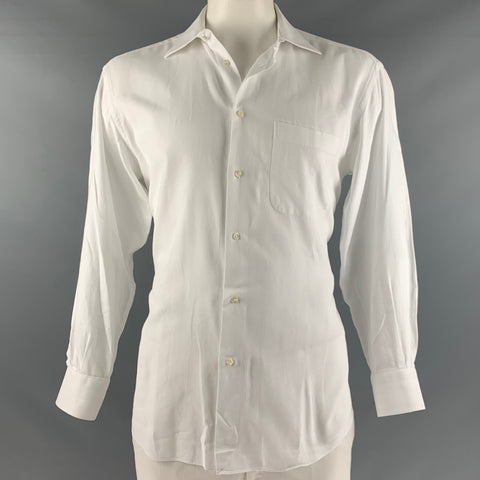 ERMENEGILDO ZEGNA Taille L Chemise manches longues en coton blanc