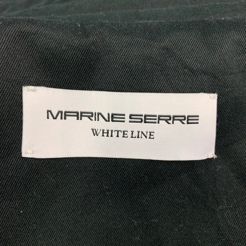 MARINE SERRE Size M Black White Cotton Long Sleeve Jumpsuit