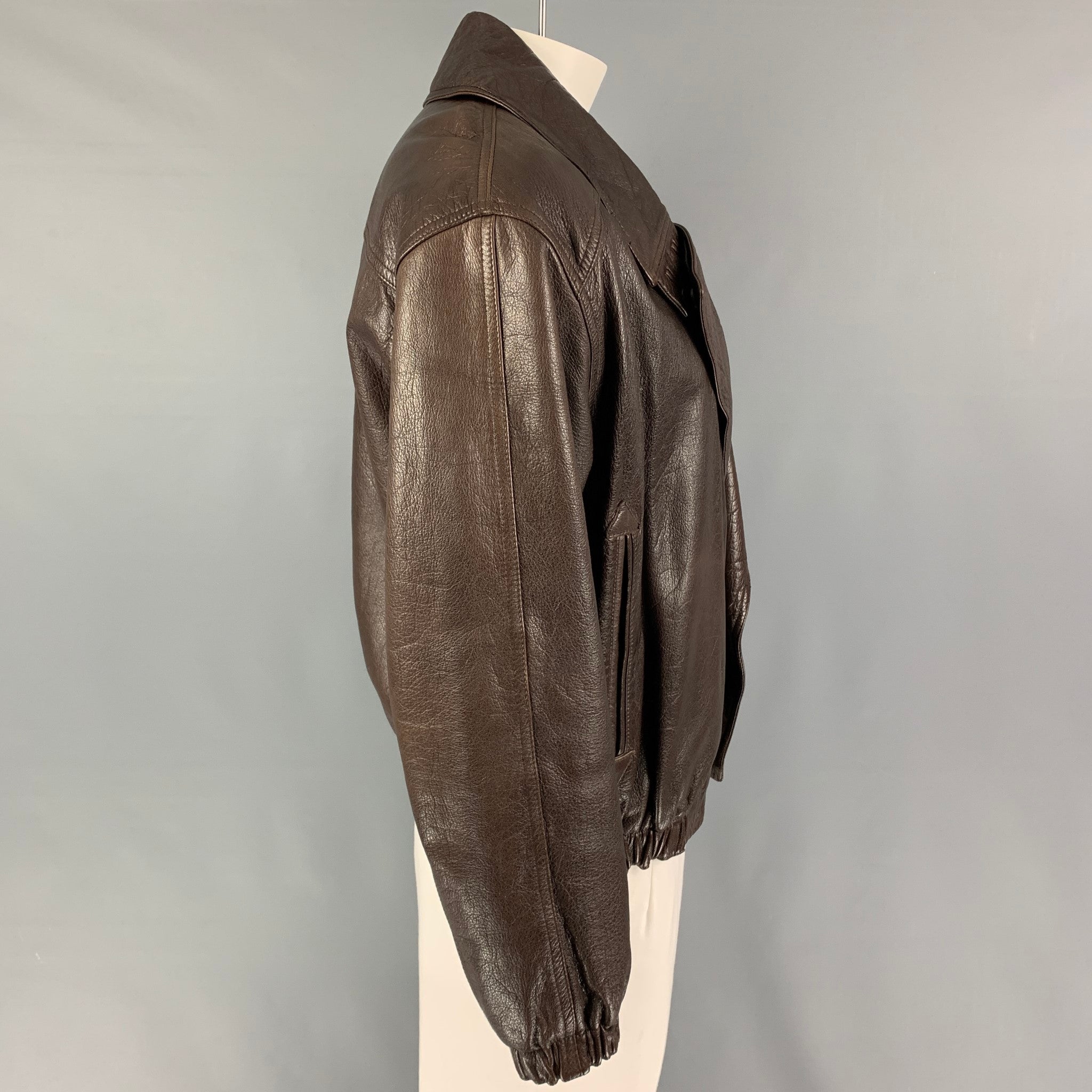 Vintage GIORGIO ARMANI Size 48 Brown Single Breasted Jacket – Sui