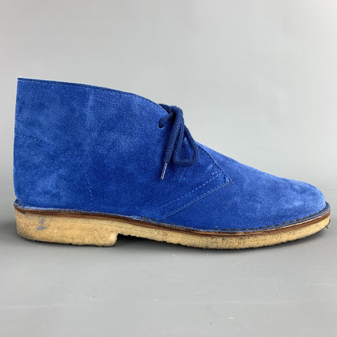 BARNEY'S NEW YORK Taille 8 Bottes à lacets désert bleu royal