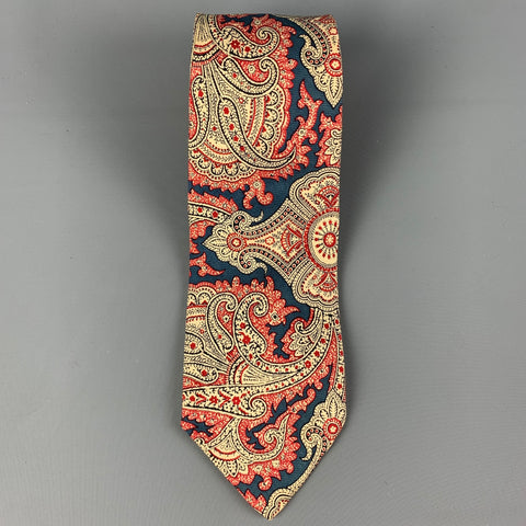 POLO by RALPH LAUREN Yellow Navy Paisley Silk Tie
