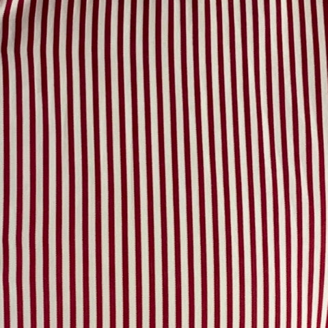 SUITSUPPLY Taille M Chemise à manches longues en coton à rayures blanches et rouges