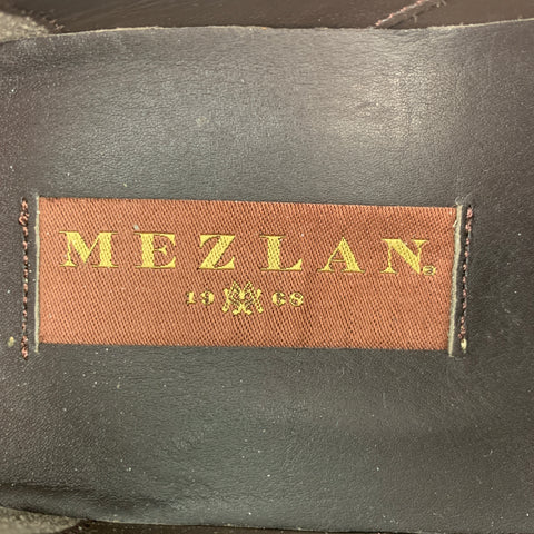 MEZLAN Size 10 Brown Perforated Leather Slip On Loafers